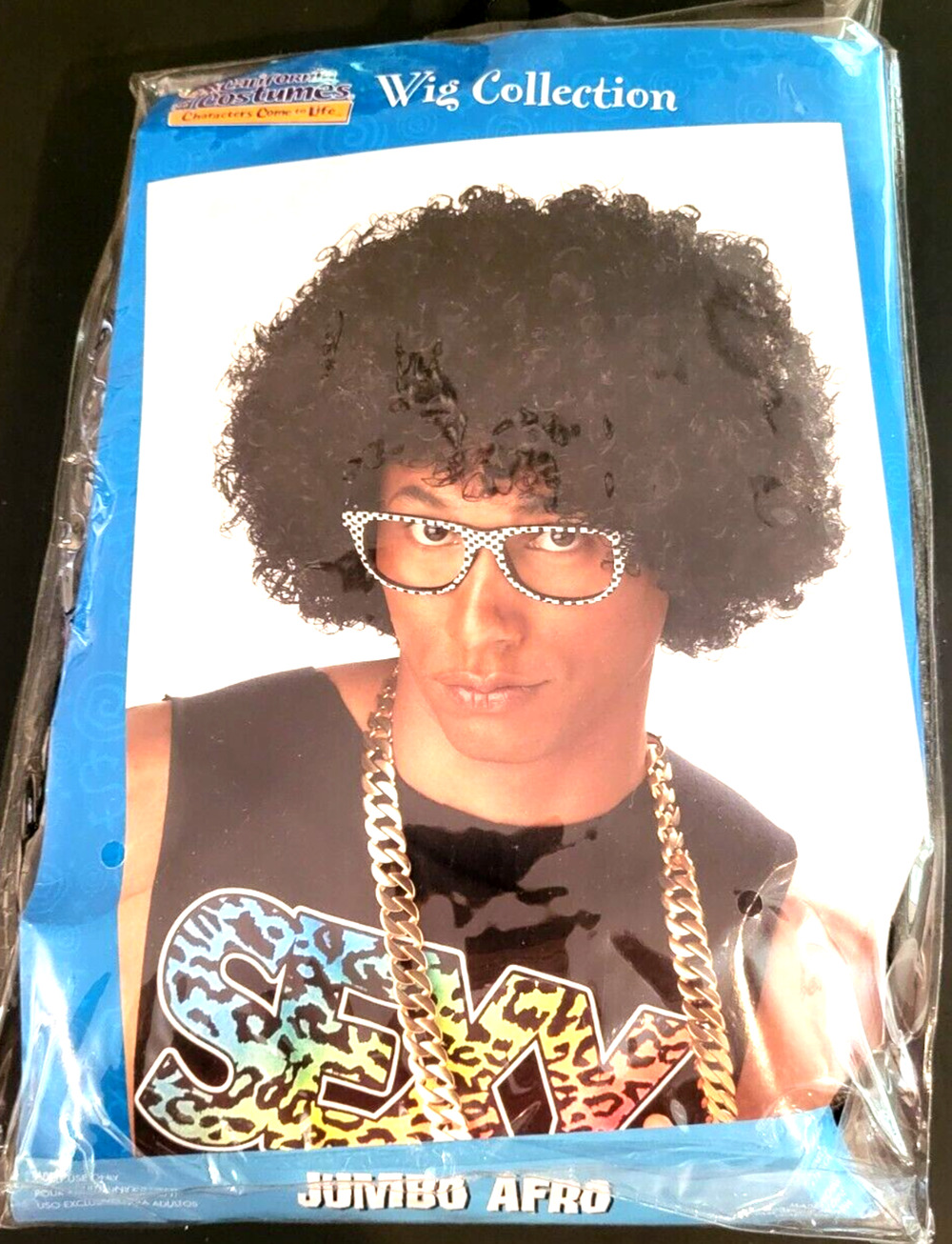 Jumbo Afro Wig Black 70s Disco Fancy Dress Up Halloween Costume Accessory